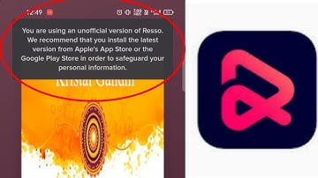 you are using unofficial version of resso