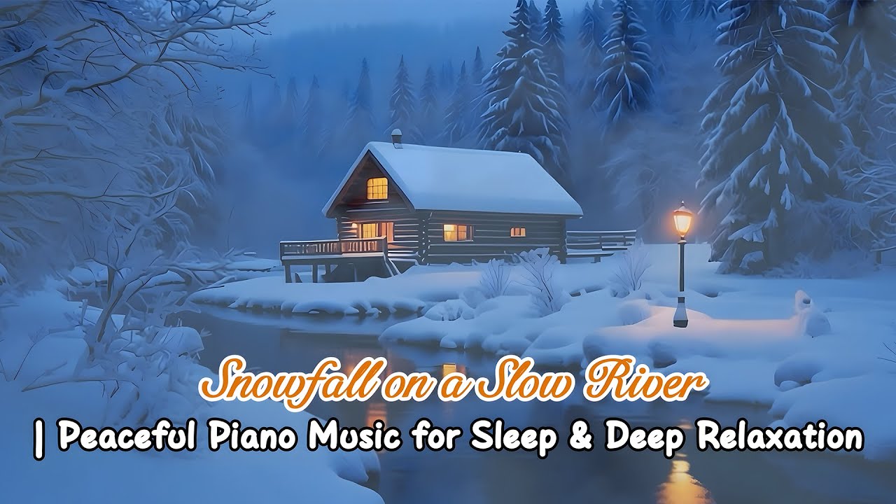 Snowfall on a Slow River | Peaceful Piano Music for Sleep & Deep Relaxation