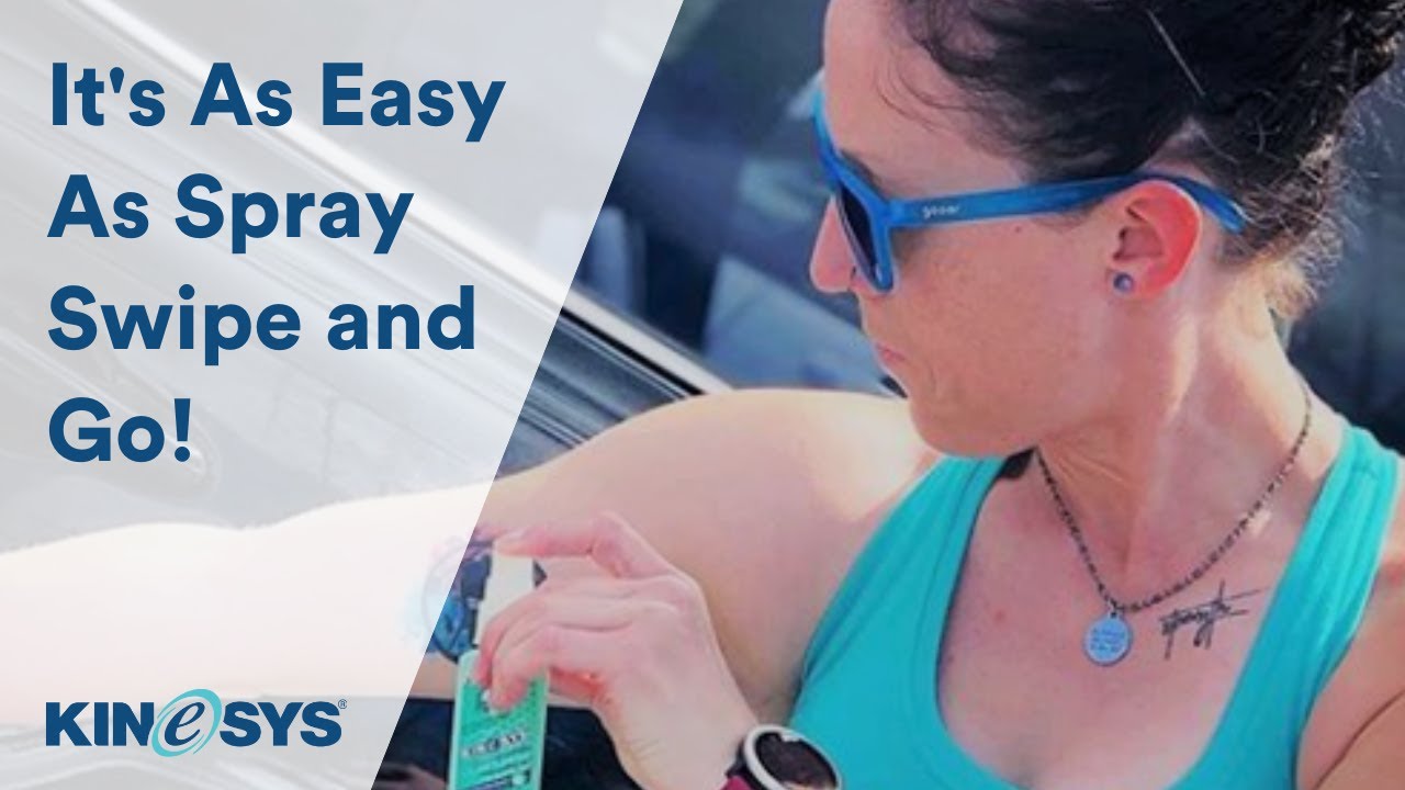 How to apply KINeSYS spray sunscreen