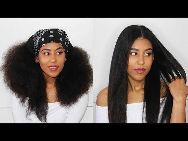 Beste Methode um Afrohaare & Locken zu glätten | 1 Woche glatte Haare -  YouTube