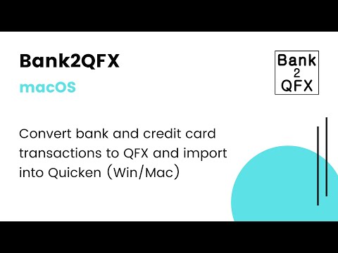 Bank2QFX (macOS): Convert