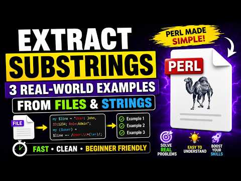 Extract Substrings in Perl FAST | 3 Real File & String Parsing Examples 2026