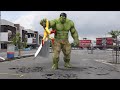 Hulk vs Saitama and Genos in life action