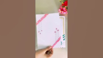 Cute frontpage border design ideas for project easy and beautiful #art #shorts #drawing #satisfying