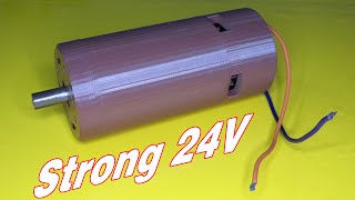 How to make 24V 3D printed powerful brushled motor