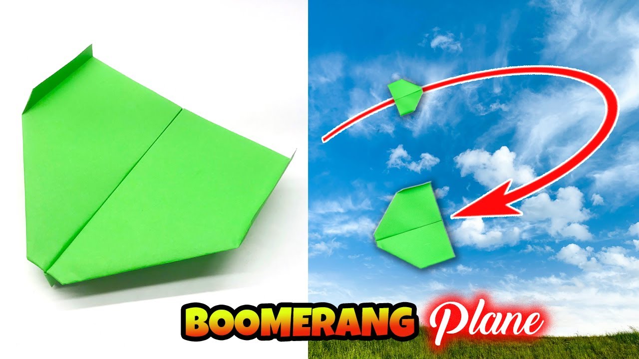 How to Make a BEST Boomerang Paper Plane That Flies Back | Easy Origami Boomerang Paper Plane