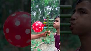 Creative Bamboo Balloon Blower | Amazing DIY Toy Experiment 🎈🌿