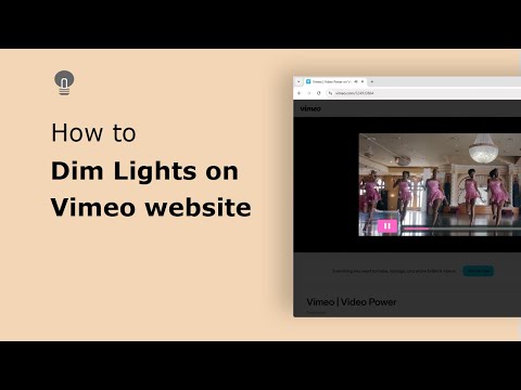 How to dim the Vimeo website and focus on the video | Turn Off the Lights Browser Extension