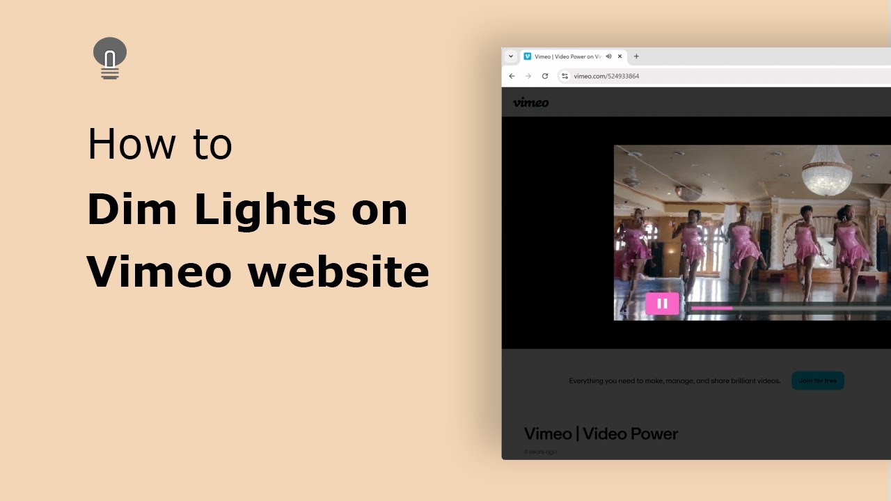 How to dim the Vimeo website and focus on the video | Turn Off the ...