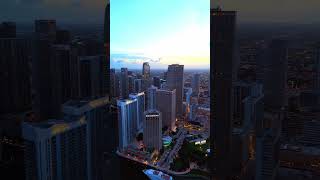 Brickell Miami at Night: Downtown Skyline Cinematic 🌆 #shorts