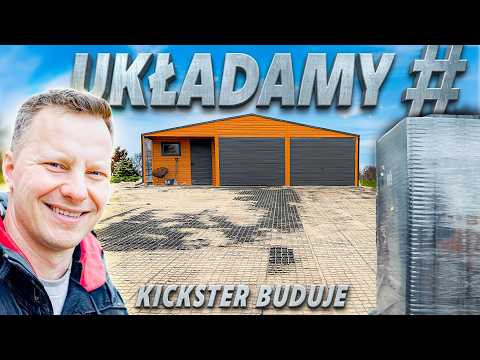 Laying down the PARKING grid by the GARAGE - Kickster BUILDS #14