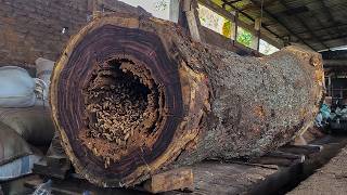 Giant Trembesi Log Full of Decay The Final Slab Result Shocked Everyone!