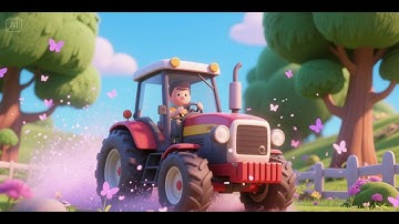 Tractor Drives Through Fairy Dust | Nursery Rhymes & Kids Songs | Magical Tractor Adventure