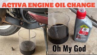 HOW TO CHANGE HONDA ACTIVA'S ENGINE OIL | Honda Activa Gearless scooter maintenance | DIY vehicle