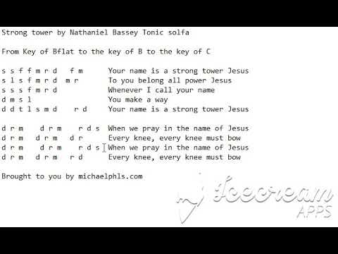 Tonic solfa of "strong tower" by Nathaniel Bassey