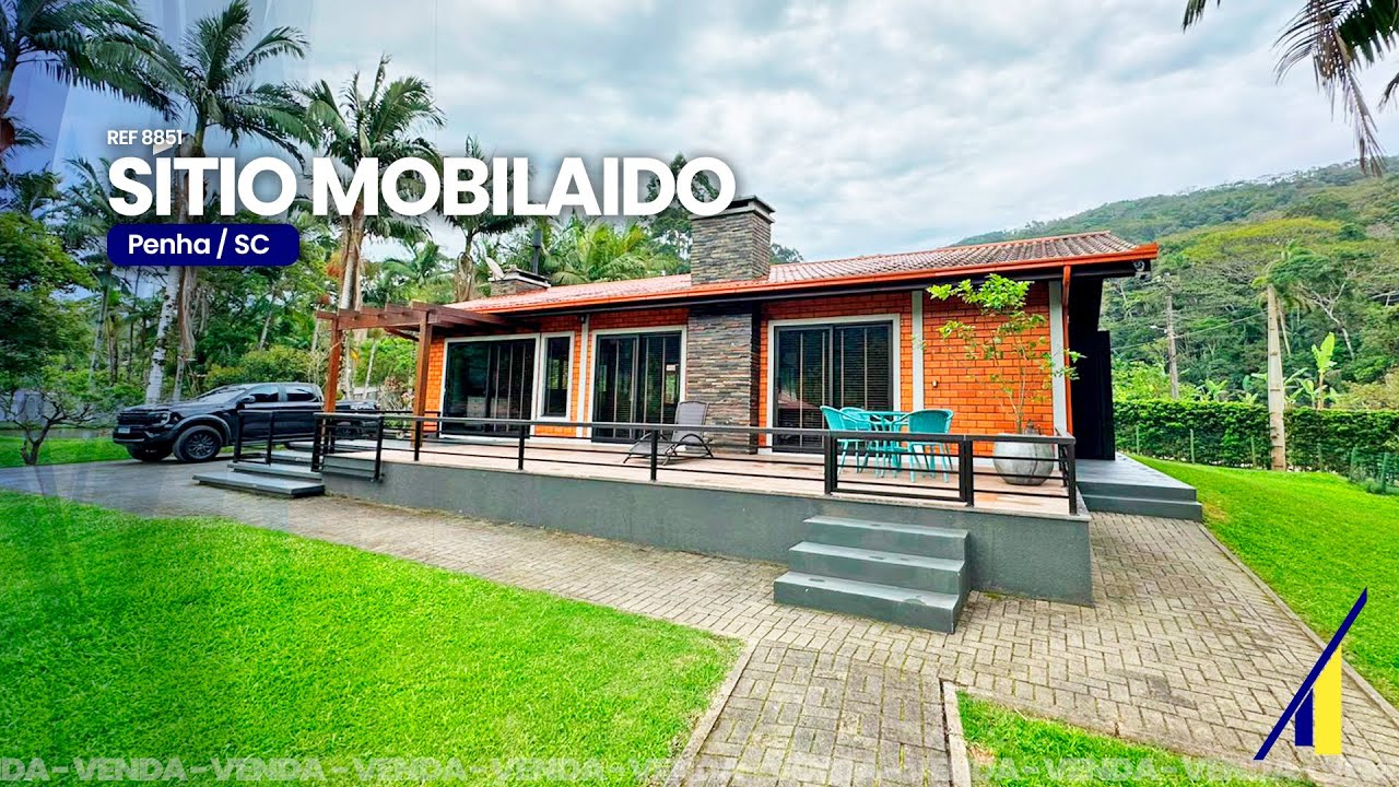 SITIO TOTALMENTE MOBILIADO E EQUIPADO LOCALIZADO NO MUNICÍPIO DE PENHA