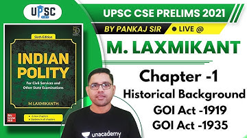 UPSC CSE Prelims 2021 | M. Laxmikant by Pankaj Sir | Chapter 1 Historical Background