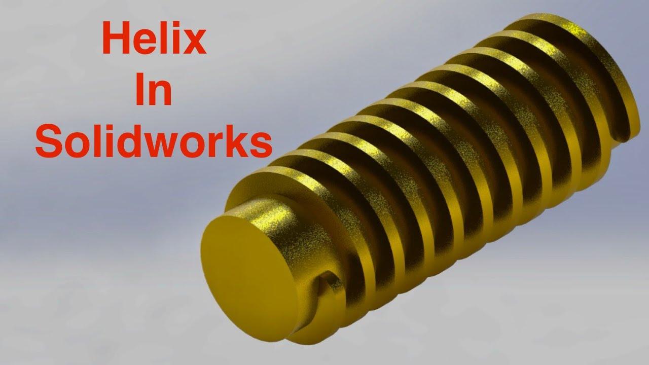 SolidWorks Helix Tutorial | Fastest Way to Create Threads & Springs