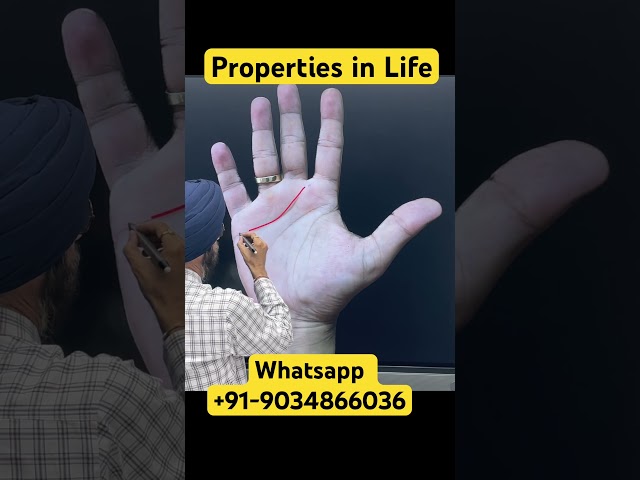 How many Number of properties in Life signs in hand #indianpalmistry Dikki Palmistry class=