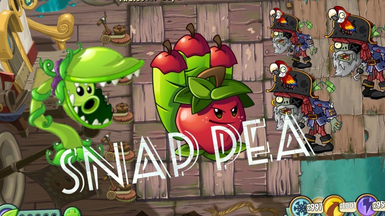 PVZ2 All plants Snap Pea, Wasabi Whip, Snow Pea Vs