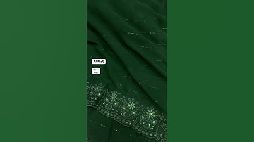 Chiffon saree with sequence & embroidery work with cutwork border  & floral print blouse