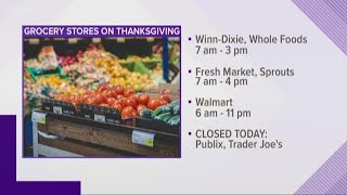 Here are the grocery stores that are open on Thanksgiving