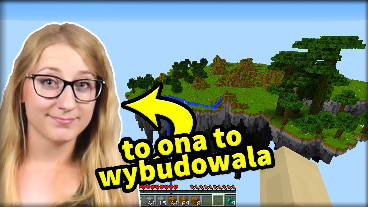 OGROMNA LATAJĄCA WYSPA WYBUDOWANA NA SURVIVALU! - MINECRAFT SKU BLOCK szymeq minecraft ekipa