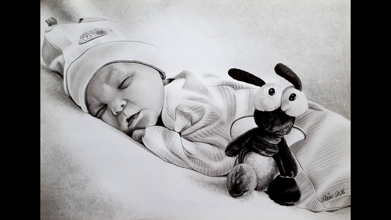 Cute little baby Boy ♥ Commission/ Giveaway ♥ Speed drawing YouTube