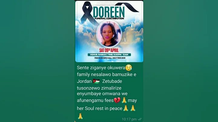 Sad news the family of Nantongo Doreen who died in...