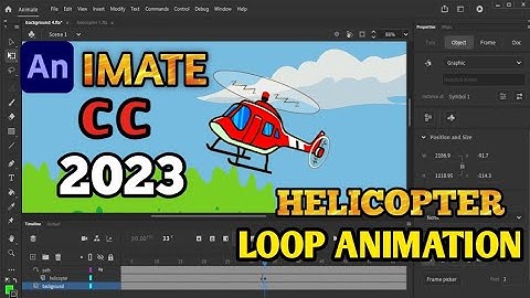 Helicopter Animation--How To Make Animation in Adobe Animate Cc in Bangla 2023 | Flash Tutorial