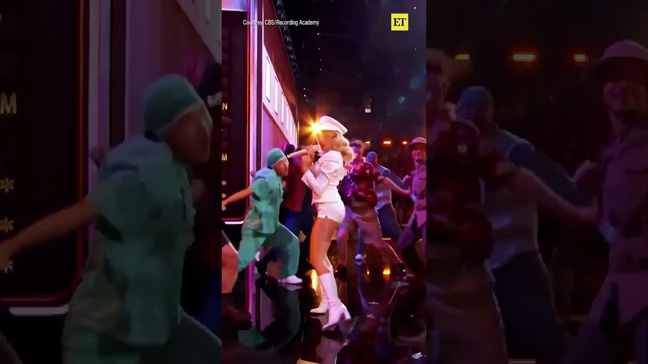 #sabrinacarpenter had Justin and Hailey Bieber on their feet during her #GRAMMYs performance.