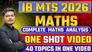 IB MTS MATHS MARATHON CLASS 2026 | IB MTS Complete Maths in One Video