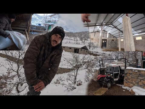 KÖYDE YOĞUN KAR YAĞIŞI-ZORLU KÖY İŞLERİ- AHIR ÇATI MALİYETİ