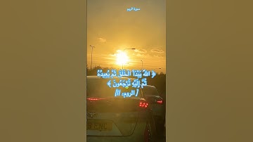 اللَّهُ يَبْدَأُ الْخَلْقَ ثُمَّ يُعِيدُهُ ثُمَّ إِلَيْهِ تُرْجَعُونَ (سورة الروم الآية 11) #quotes