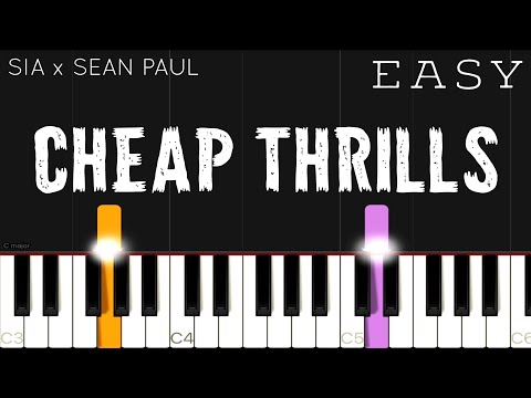 Sia Cheap Thrills Ft Sean Paul EASY Piano Tutorial