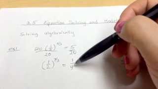 PreCalc - [3.5] Equation Solving and Modeling