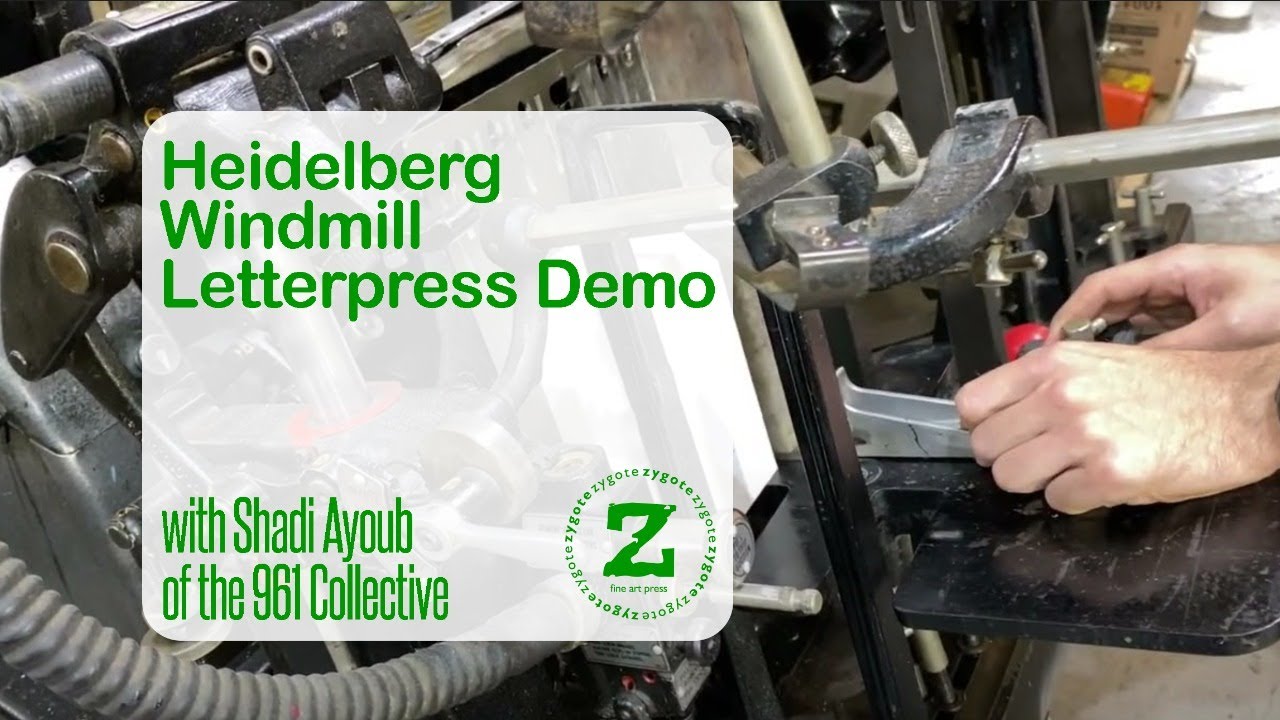 Heidelberg Windmill Letterpress Demo with Shadi Ayoub