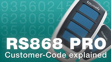 Radio Transmitter RS868 PRO Costumer-Code explained