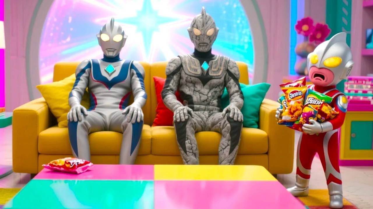 爸爸妈妈为了给小赛罗买新书包、买零食玩具，自己能量都消耗没了！【九九动漫】