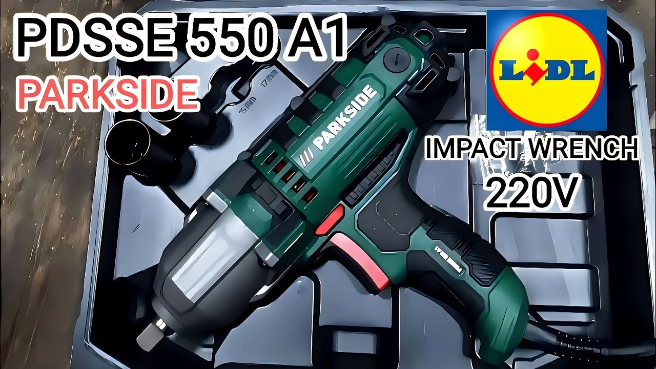 PARKSIDE PDSSE 550 A1 IMPACT WRENCH (subtitles) #lidl #parkside#tools#impactwrench  - YouTube