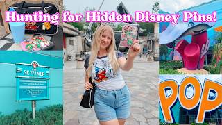 Hunting for WAVE B Hidden Disney Pins!👀*park hopping & skyliner resorts!*