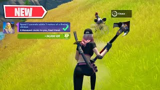 Spent 7 seconds within 7 meters of a fleeing chicken location - Fortnite   Week 9 Challenges