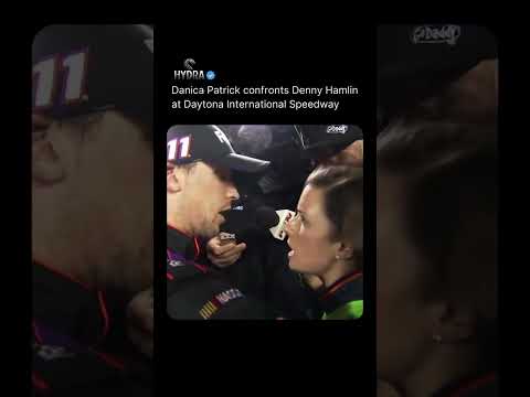 Danica Patrick confronts Denny Hamlin at Daytona International Speedway #cars #daytona #automobile