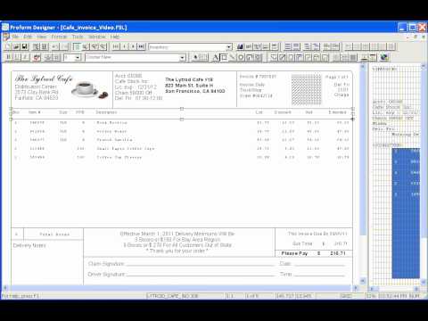 Invoice - Basic Form Draw tools