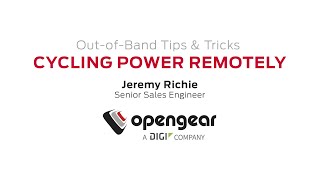 Cycling Power Remotely with an Opengear Device