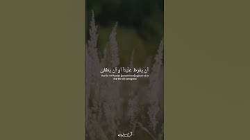 {قَالَا رَبَّنَآ إِنَّنَا نَخَافُ أَن يَفۡرُطَ عَلَيۡنَآ أَوۡ أَن يَطۡغَىٰ} القارئ شريف مصطفى