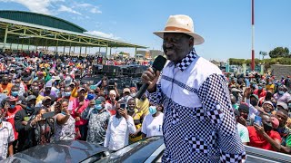 Raila takes Azimio la Umoja caravan to Nyeri, calls for forgiveness and peace in Central region