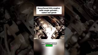 Resurfaced engine and head with angle grinder , came out great