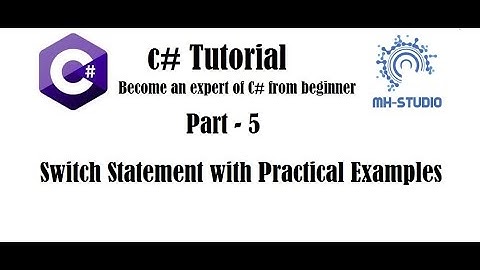 C# Tutorial Part 5 in Urdu/Hindi | Conditional Statement | Switch Statement with example