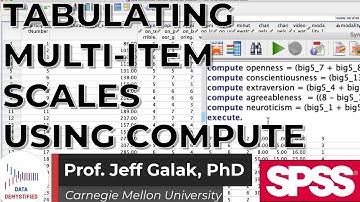 Computing Multi-Item Scales in SPSS (SPSS Tutorial Video #3b): Big 5 Personality Inventory